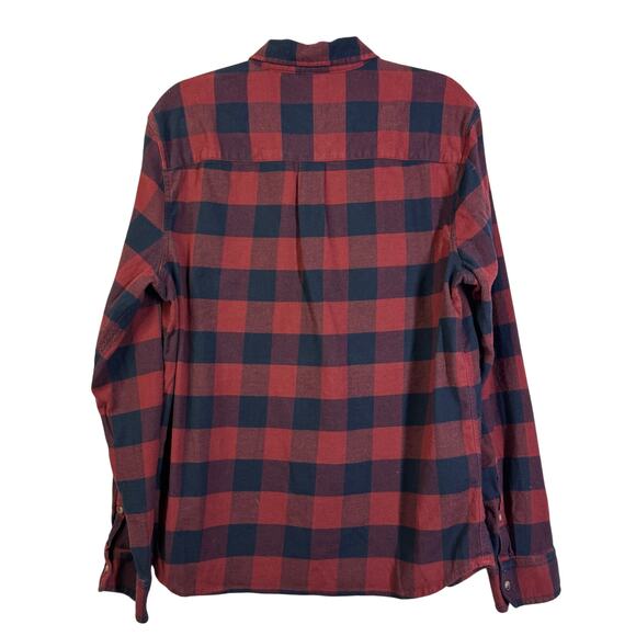 MARINE LAYER Shirt Large Downey Flannel Buffalo Plaid Button Down Front Pocket - Picture 5 of 15